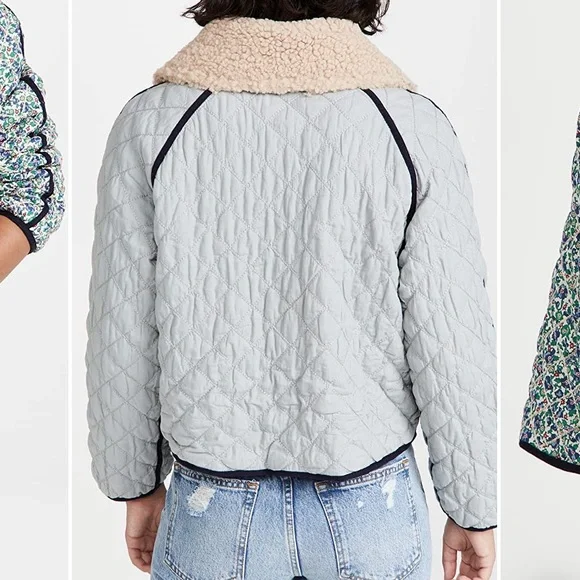 The Great. Reversible Quilted Jacket Sz 2/M - Picture 5 of 11